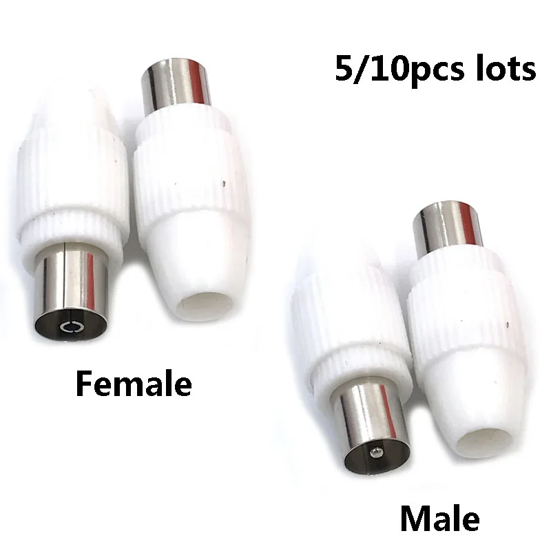

75-5 Бесплатная сварка, разъем для телевизора RF, штекер, гнездо, 9.5 ТВ, радиочастотный терминал, антенный разъем, белый цвет, 9,5, видеоразъем, ада...