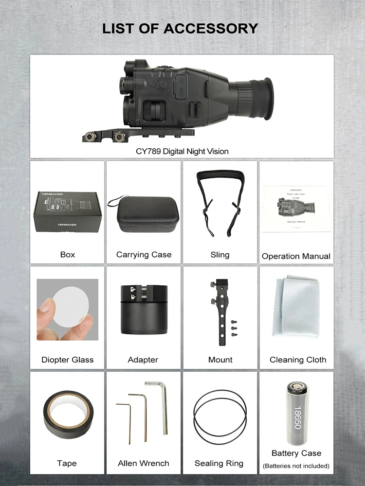 Тепловизор с объективом Full HD монокулярный телескоп ночного видения для охоты