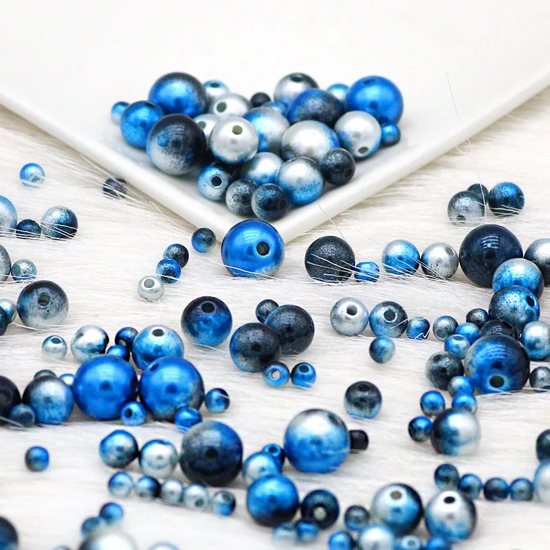 

Градиенты Royalblue из АБС-пластика, круглые бусины россыпью для изготовления ювелирных изделий своими руками, фурнитура для браслетов, 50 ~ 1000 шт...