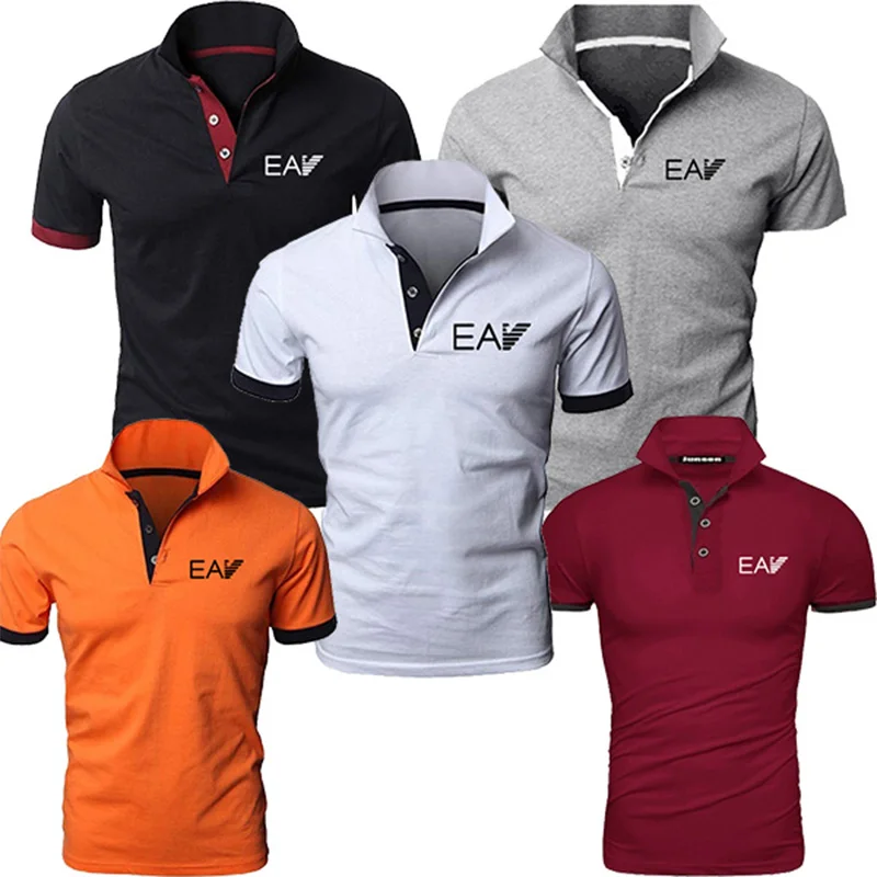 

High Quality Men Polo Shirts Casual Business Men T-shirt Business Short Sleeve Men's Clothing T-shirts with Short Sleeves