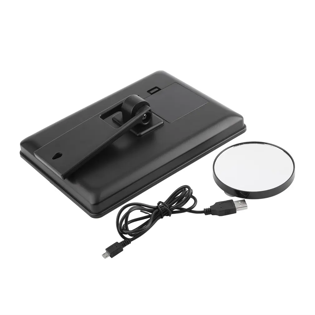 Регулируемое 20 светодиодов освещенное зеркало для макияжа с сенсорным экраном