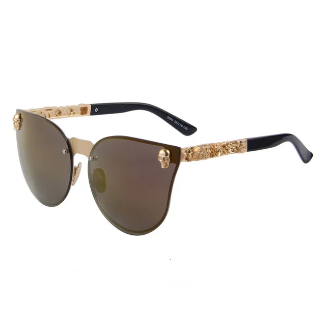 

Fashion Women Gothic Eyewear Skull Frame Metal Temple Oculos de sol UV400 Sun Eyewear Sun glasses Oculos De Sol Feminino Luxury