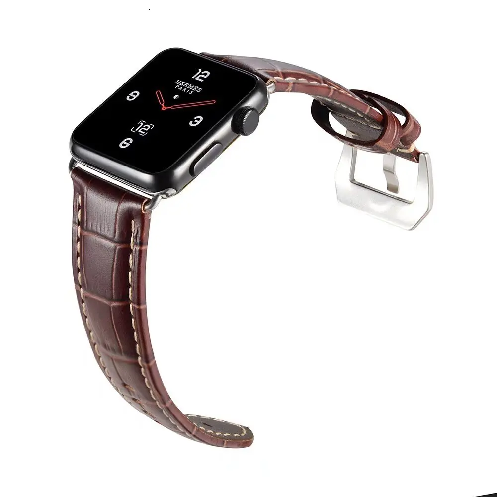 Ремешок iWatch в ретро стиле из натуральной кожи, сменный ремешок для Apple Watch, 44 мм, 42 мм, серия 3, 2, 1, спортивный ремешок iwatch 38 мм