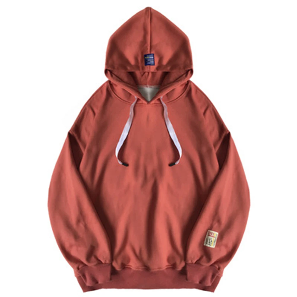 Мужская толстовка большого размера однотонный пуловер модная уличная одежда в