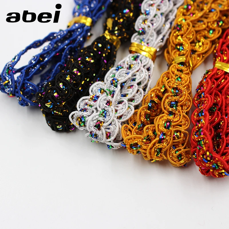 Кружева S-образные с блестками красные синие зеленые для танцевальных костюмов 20