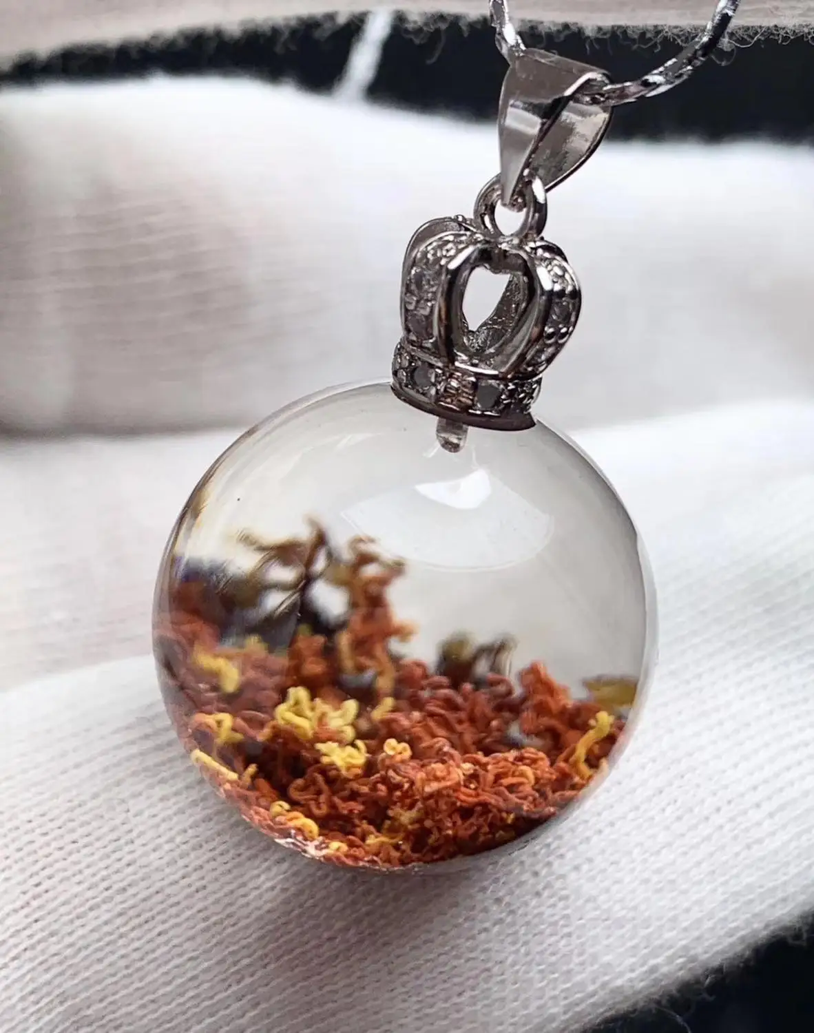 Высокое качество натуральный Зеленый Фантом подвеска в виде капли воды сад 36x26x17