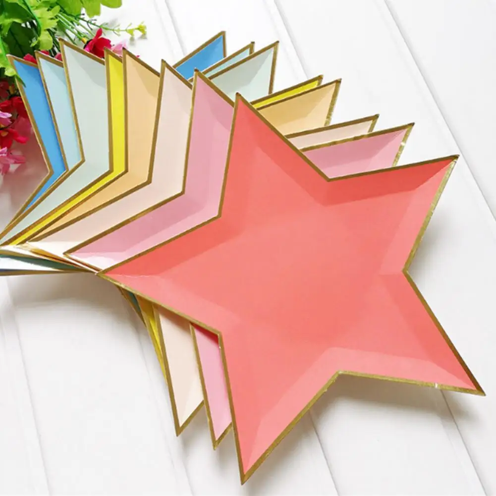 

Portable 1 Set Unique Paper Disposable Plate Paper Plate Durable for Gifts