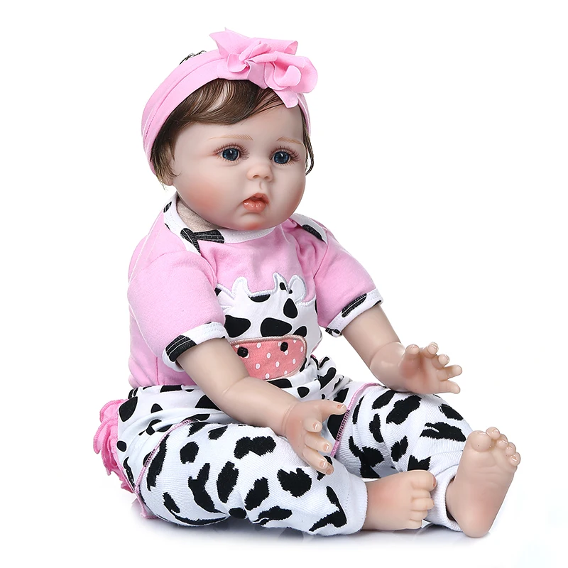 55CM lovely girl pinky reborn babydoll lifelike soft silicone flexible touch adorable real newborn baby size cuddely weigh | Игрушки и