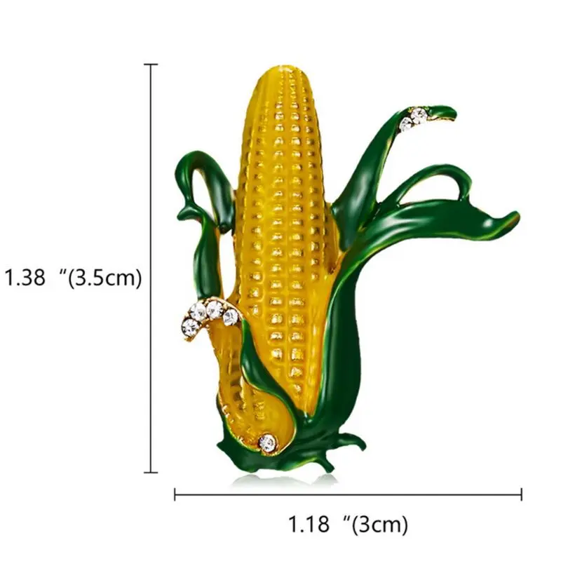 Сияющие Броши в форме банана для женщин булавки кукурузы Модный яркий дизайн