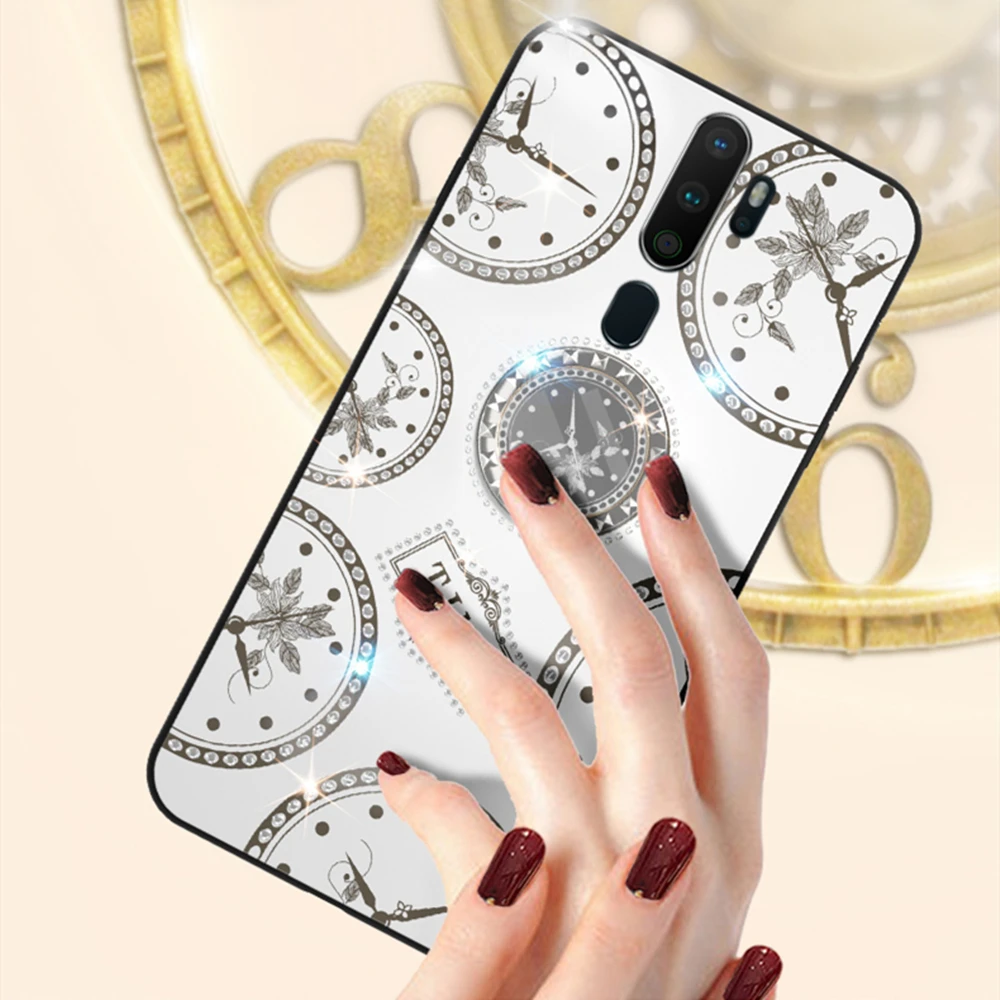 Роскошная акриловая задняя крышка чехол для Oppo A3 A5 A7 A7X A9 2020 A11X часы OPPO A57 A59 A73 A77 A79