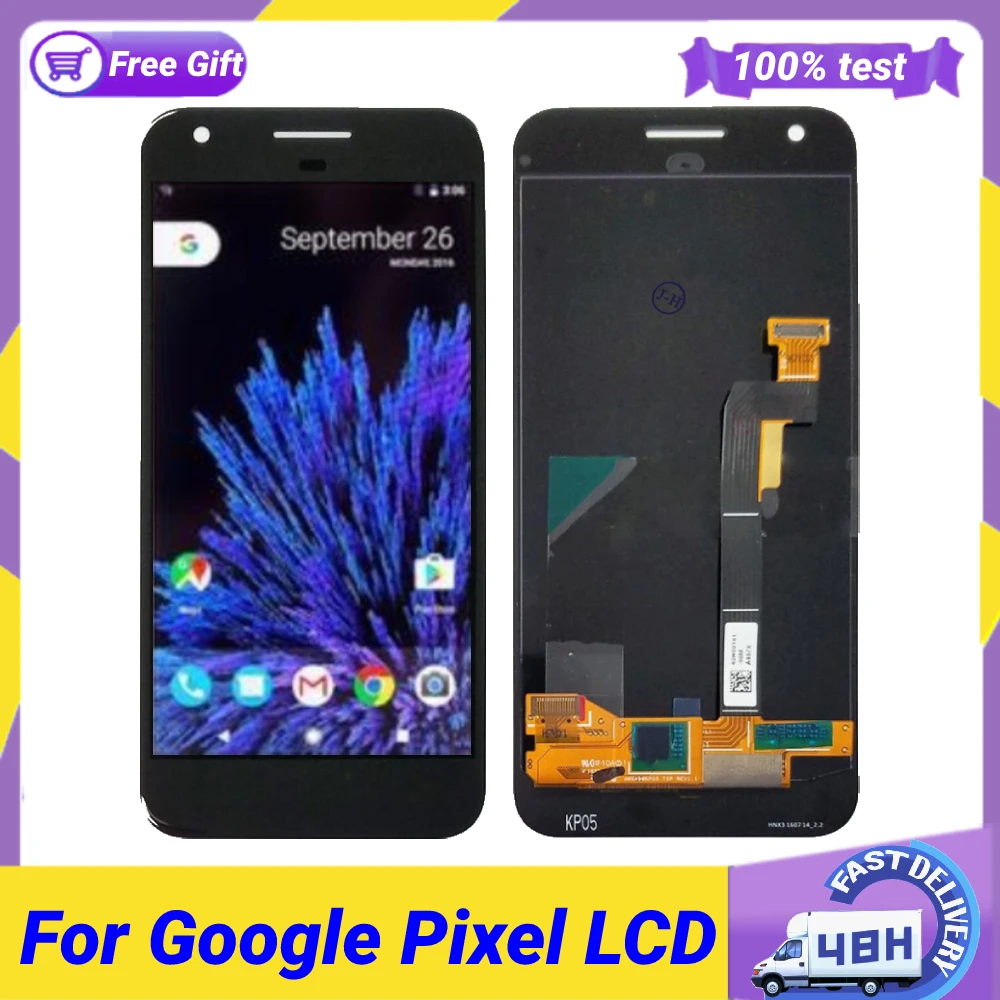 

ЖК-дисплей с сенсорным дигитайзером OLED 5,0 дюйма для Google Pixel, замена без битых пикселей, ЖК-дисплей