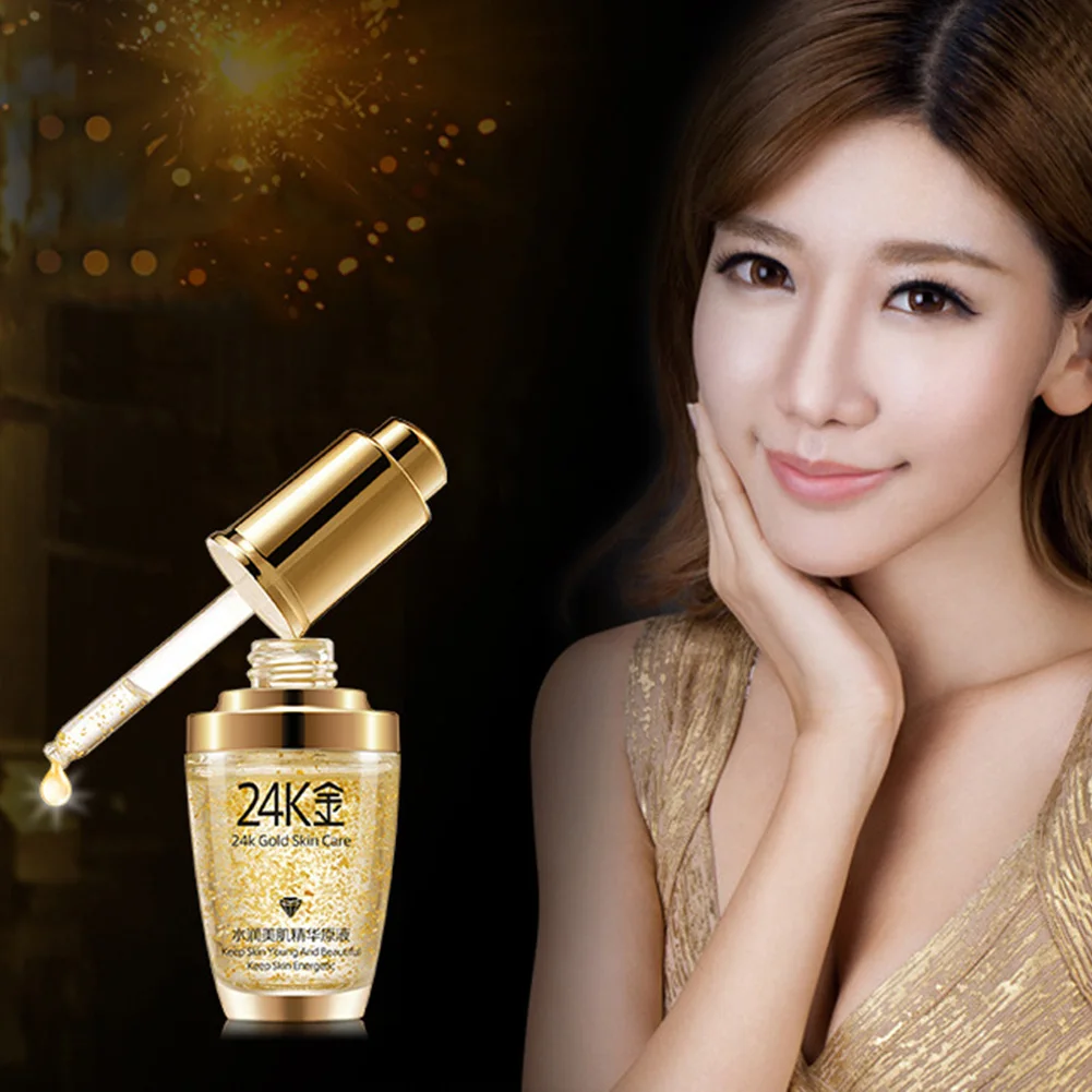 Продукты 24K золото эссенция масло против морщин старения Коллаген увлажняющий