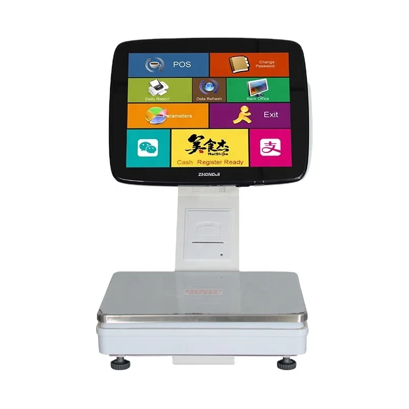 

All in one Store retail shop pos scale with printer