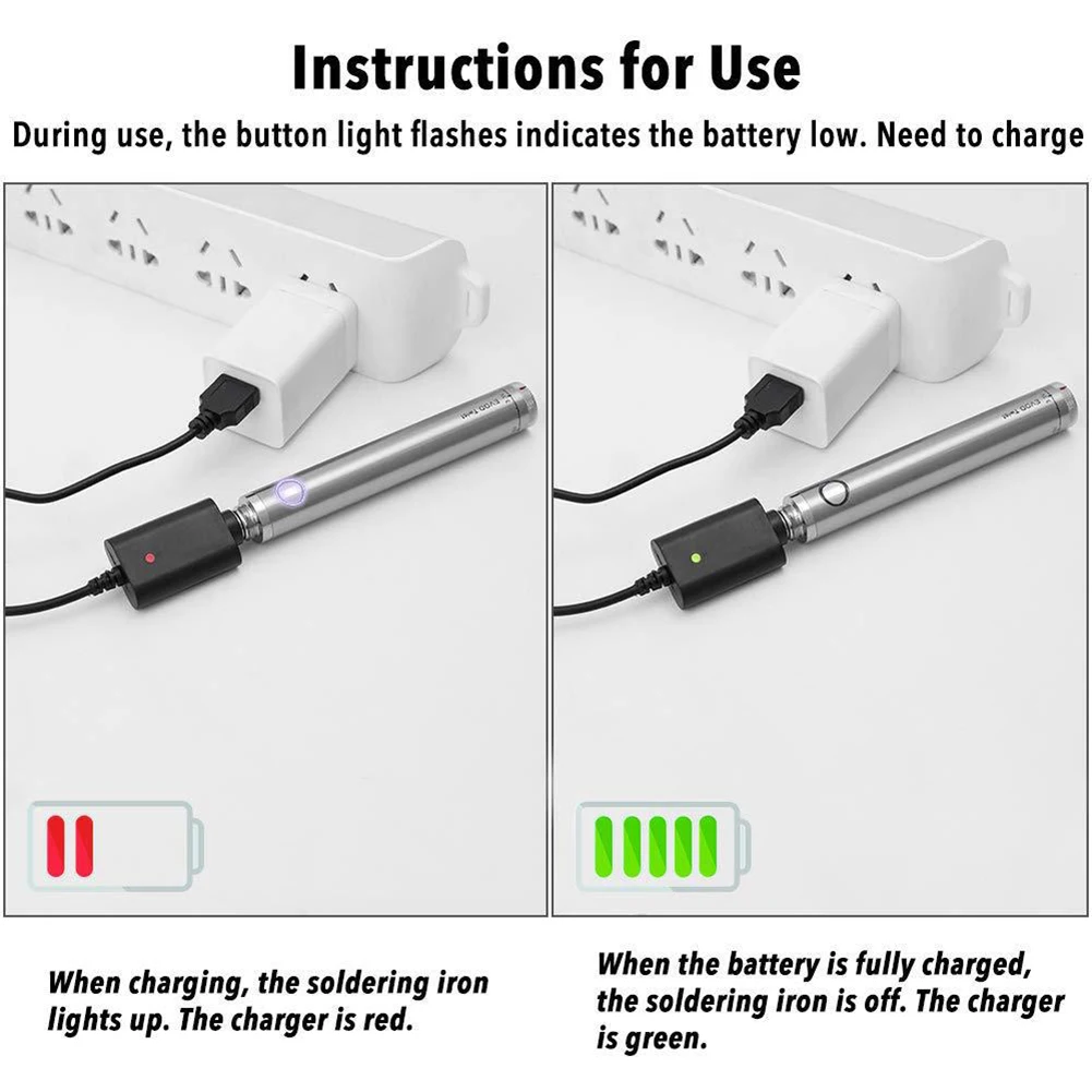 

Rework Station Soldering Iron Accessories 5V 8W USB Charging Welding Solder Iron Mini Handle Heat Pencil Soldering Iron