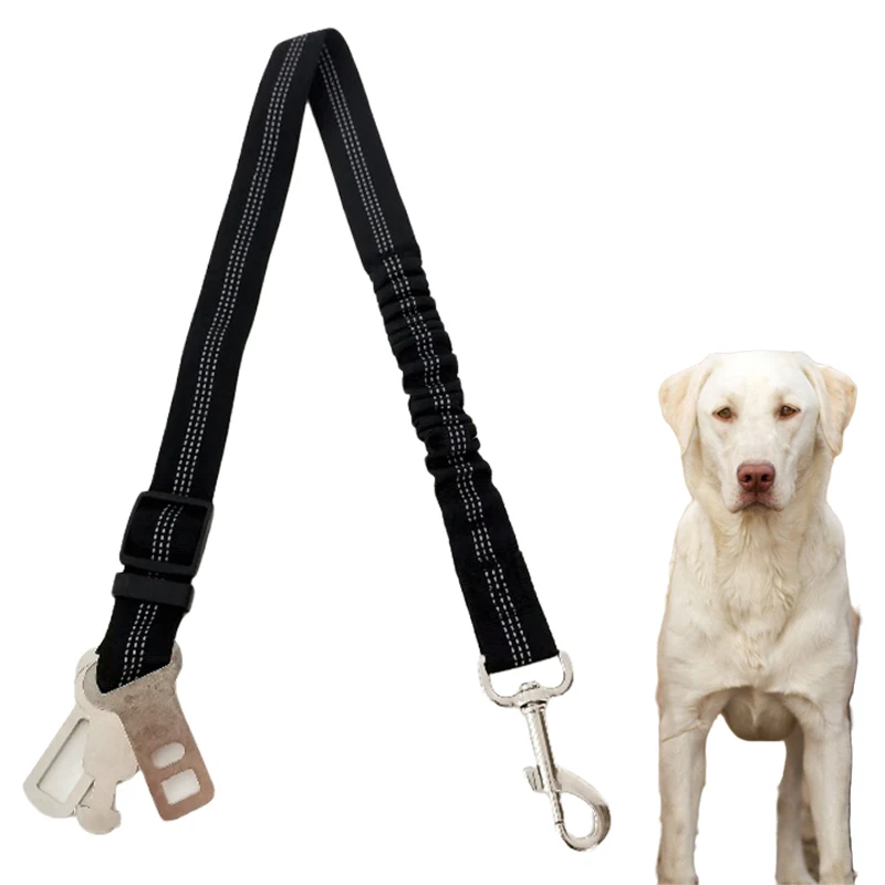 

Multifunction Dog Car Seat belt Travel pet Vehicle Reflective belts Dog Car Leash Elastic Pet Seatbelt for Small Large Dogs