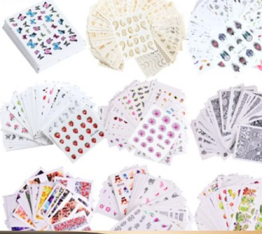 24 шт. акварельные цветочные наклейки для ногтей фламинго морская лошадь красивый