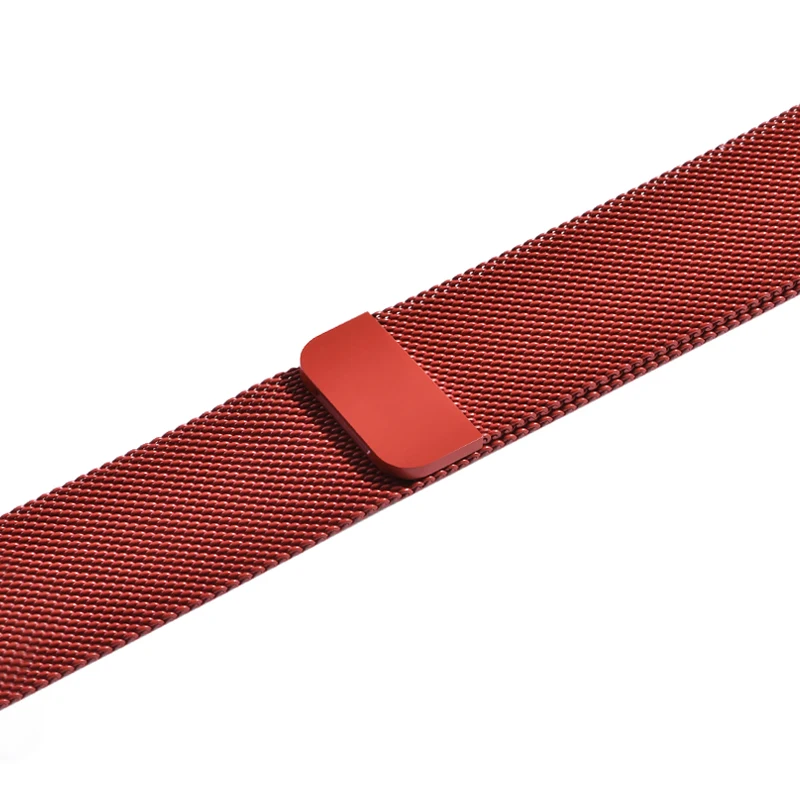 Red Миланская петля браслет из нержавеющей стали магнитный ремешок для Apple Watch 5 4 3 2 1 42 мм 38 мм браслет ремешок для iwatch 4 5 40 мм 44 мм - Цвет ремешка: Red