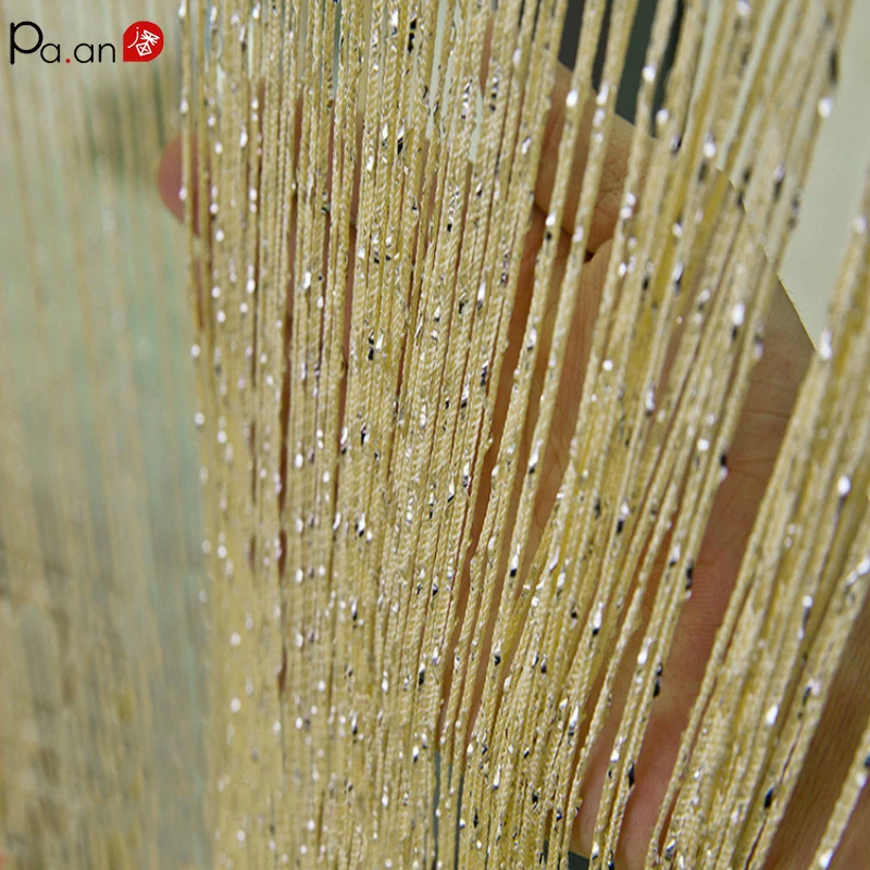 Pa. Блестящие занавески с серебряной нитью блестящие бусины тюль оконная балка