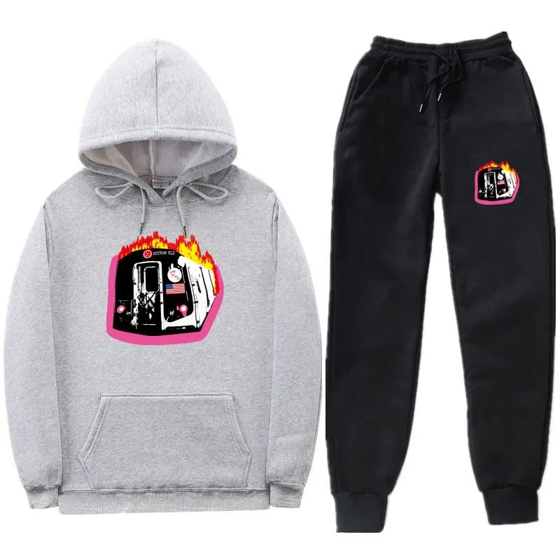 Модные комплекты уличная одежда флисовая толстовка с капюшоном Трэвис Скотт