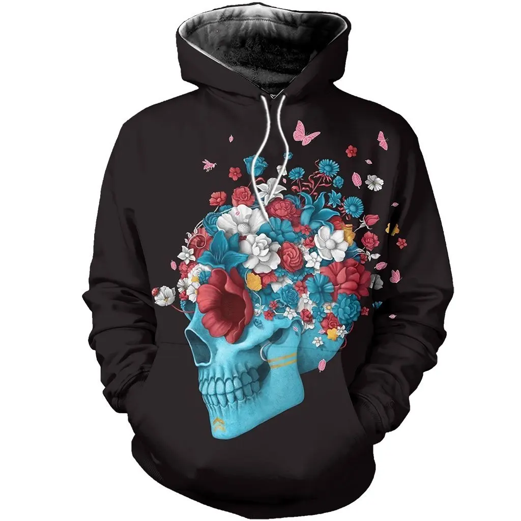 

Beautiful Skull & Butterflies 3D Printed Men Women Hoodie Unisex Sweatshirt /Hoodies /Zipper Pullover Casual Streetwear KJ-082