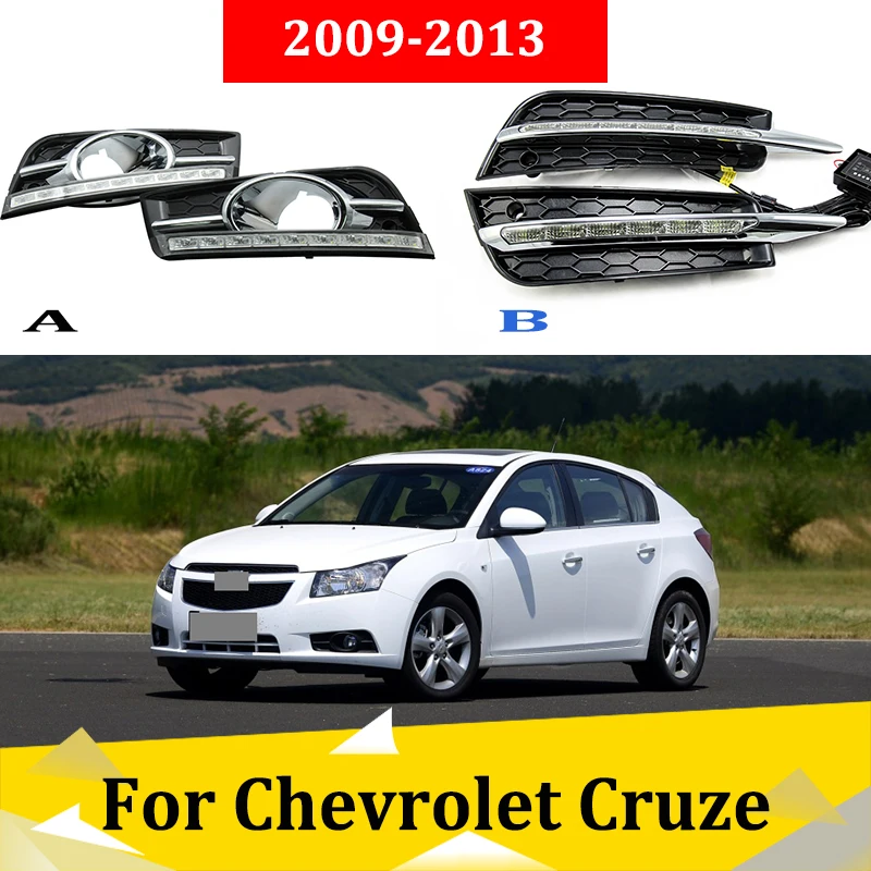 2 шт. для Chevrolet Cruze 2009 2013 6000K белый светильник Светодиодный дневной вождения бега DRL