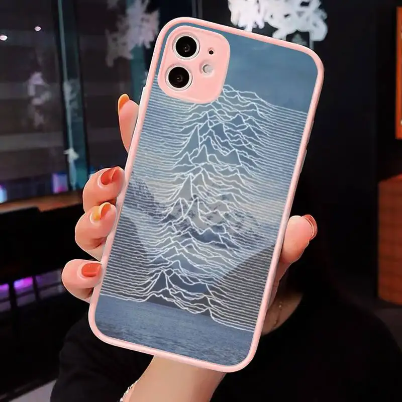 

Uk Music Band Joy Division Phone Case For iPhone 12 11 Mini Pro XR XS Max 7 8 Plus X Matte transparent Pink Back Cover