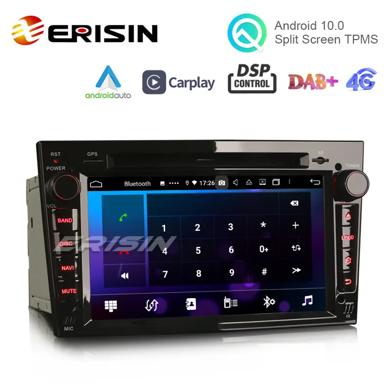 Erisin ES8760PB 7 &quotDSP Android 10 0 автомобильный DVD CarPlay & Auto GPS 4G DAB + для Opel Vauxhall Vivaro Astra Corsa Zafira