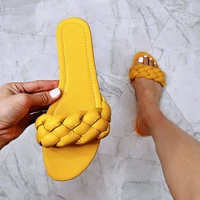 2021 new fashion open toe flat women slippers casual summer shoes woman slip on ladies slides big size 40 41 beach flip flops