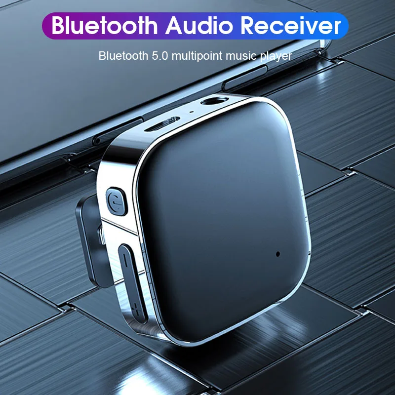 JaJaBor Bluetooth V5.0 Handsfree Портативный приемник адаптер Aux аудио Автомобильный MP3 плеер