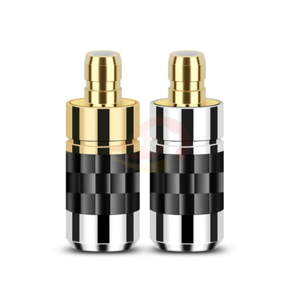 

Gold Plated Copper Earphone Pin Audio Plug For Acoustune 1655 1695Ti Headphone Plugs Wire Connector Hybrid Carbon Fiber 4mm Hole