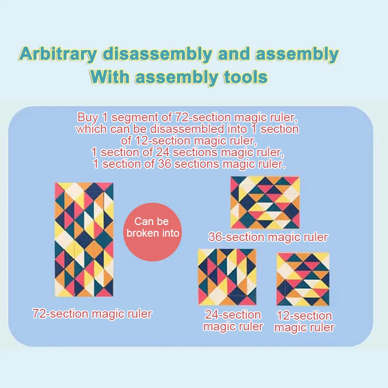 

36/48/60/72 Segments Puzzle Cubes Educational Magic Ruler Toys DIY Toys for Kids for Children Puzzle Cube Plastic