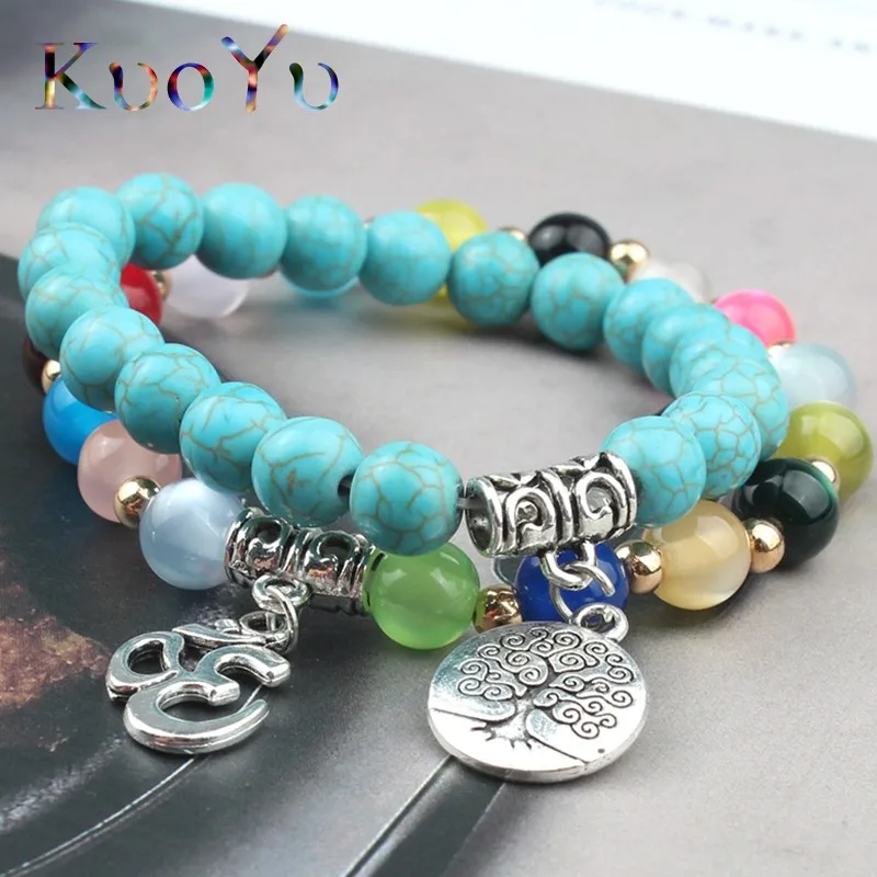 8 мм Colorful ISES красочный браслет с агатами бусины из круглого натурального камня