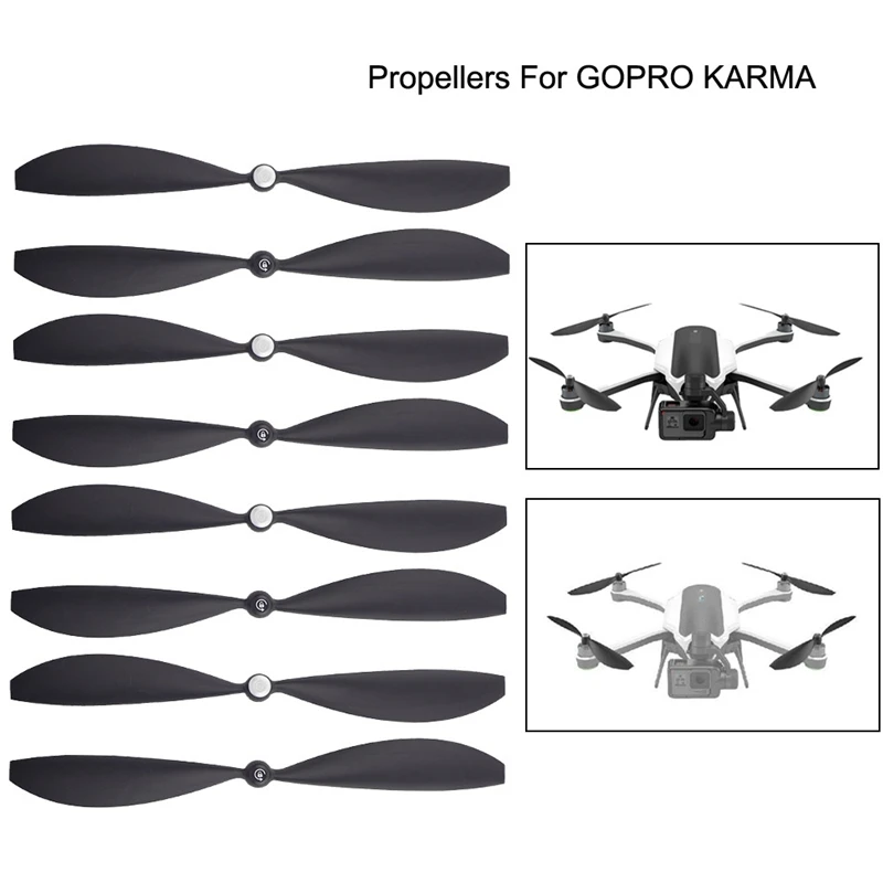 8 шт. для DJI Mavic Drone пропеллера аксессуары в форме крыльев Запчасти Gopro карма Черный