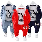 Одежда динозавров для мальчиков с рисунком из мультфильма на весну и чистый, детское хлопковое пальто с капюшоном для девочек + рубашка + штаны, комплект детской одежды из 3 предметов костюм для маленьких детей; Подарок на день рождения