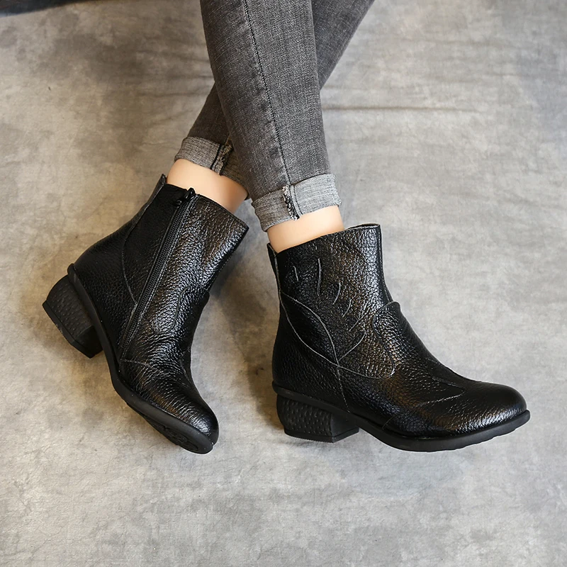 

CEYANEAO Women Boots 2020 New Genuine Leather Women Boots Natural Plush Warm Women Winter Anaked Boots Fashion Women Shoes