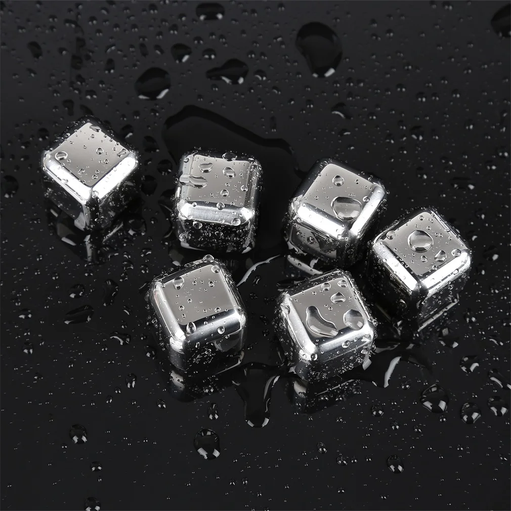4 шт Серебряные Многоразовые нетоксичные экологически безопасные кубики из