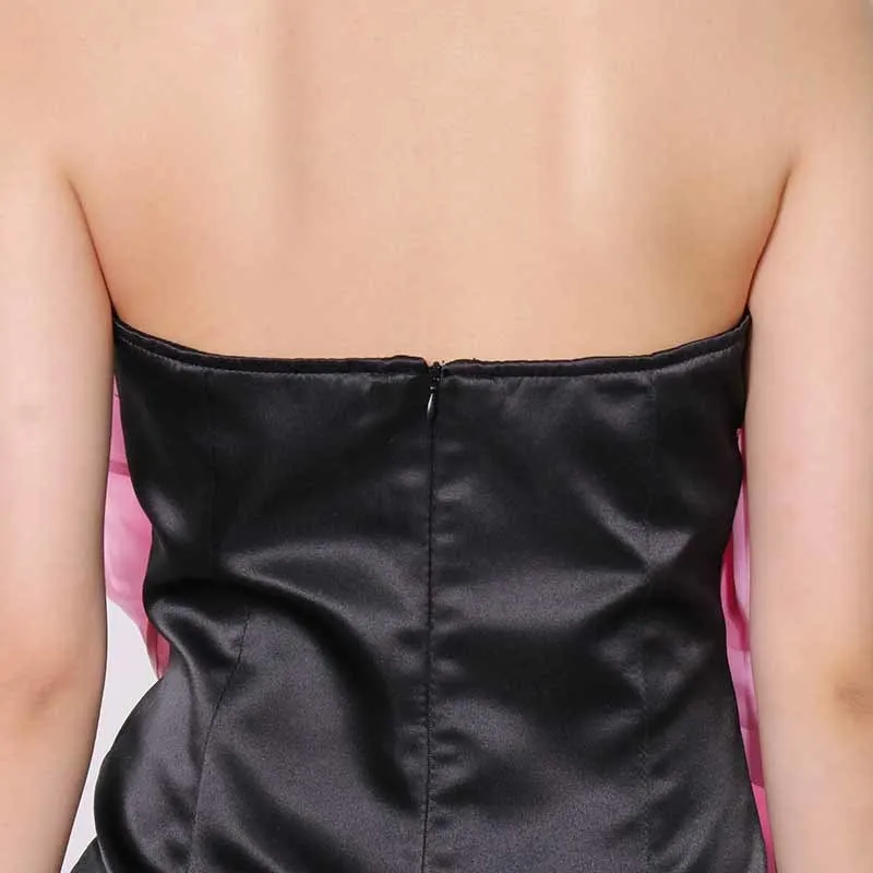 

XIZIHUPAN Sexy Patchwork Dress For Women Slash Neck Off Shoulder High Waist A Line Hit Color Mini Dresses Female Summer 2021 New