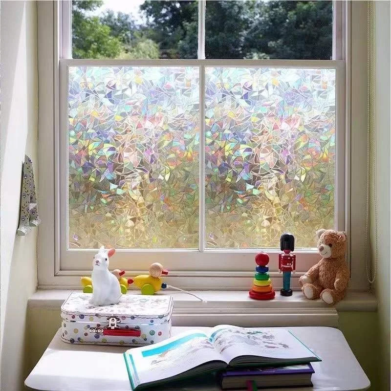

Fairy Rainbow Film Anti-light Window Glass Sticker Anti-peep Privacy Window Paper Static Film Glass Film Room Decor Stickers