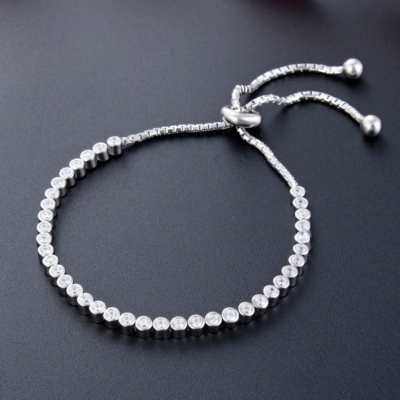 

2mm/each 27cm Length Wholesale Tennis Bracelet Zircon S925 Sterling Silver Bracelet Elegant Super Fairy Elegant Hand Jewelry 925