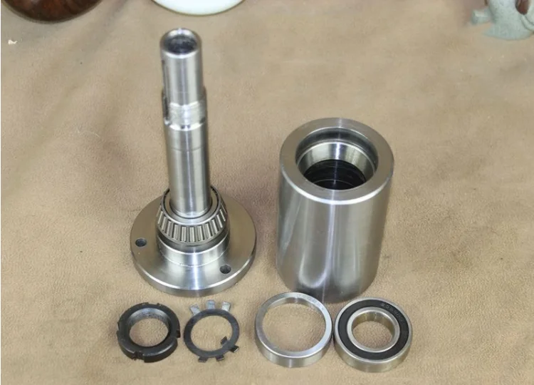 

80/100/125 small lathe spindle, high-strength screw connection, woodworking lathe, headstock assembly, with flange