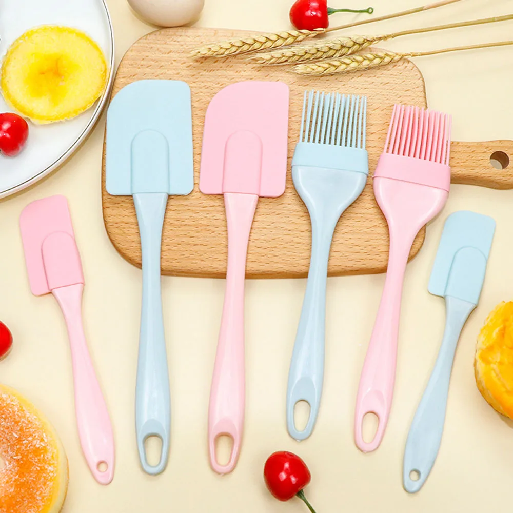

3pcs/set Silicone Cream Scraper Diy Bread Cake Butter Spatula Mixer Oil Brush Kitchen Baking Tool