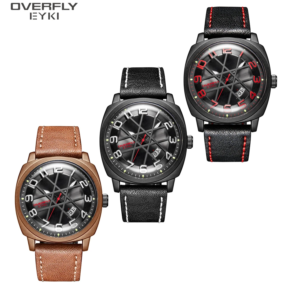 Часы EYKI мужские кварцевые в стиле милитари креативные водонепроницаемые