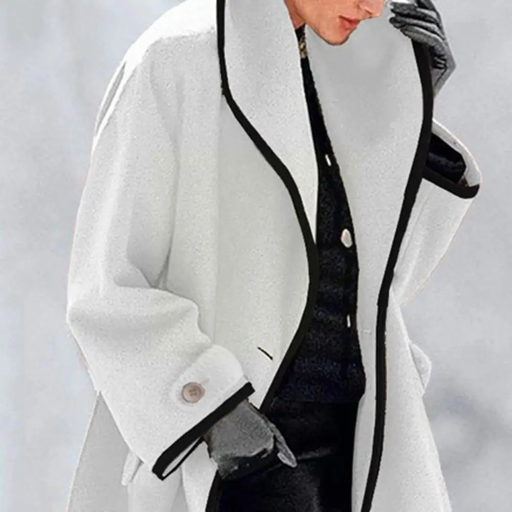 Женский пуховик зима 2022 Женское зимнее шерстяное длинное пальто тренчкот теплая