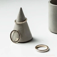 concrete cone ring holder silicone mold cement tray mold round oval candle tray candle mold