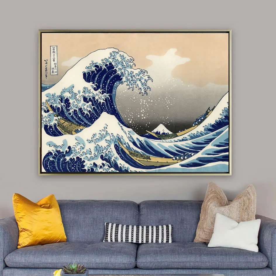 Японская канагава серфинг Katsushika Hokusai холст живопись принты плакаты Настенная