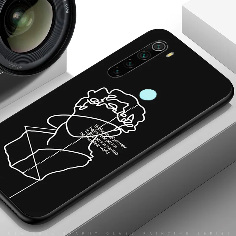 Чехол для телефона Xiaomi Redmi Note 8T черный крутой чехол из ТПУ с кошками и листьями 8 Pro