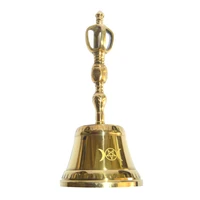 s19z brass hand bell altar star triple moon ritual brass bells wiccan prop ceremony divination astrology tool witchcraft altar
