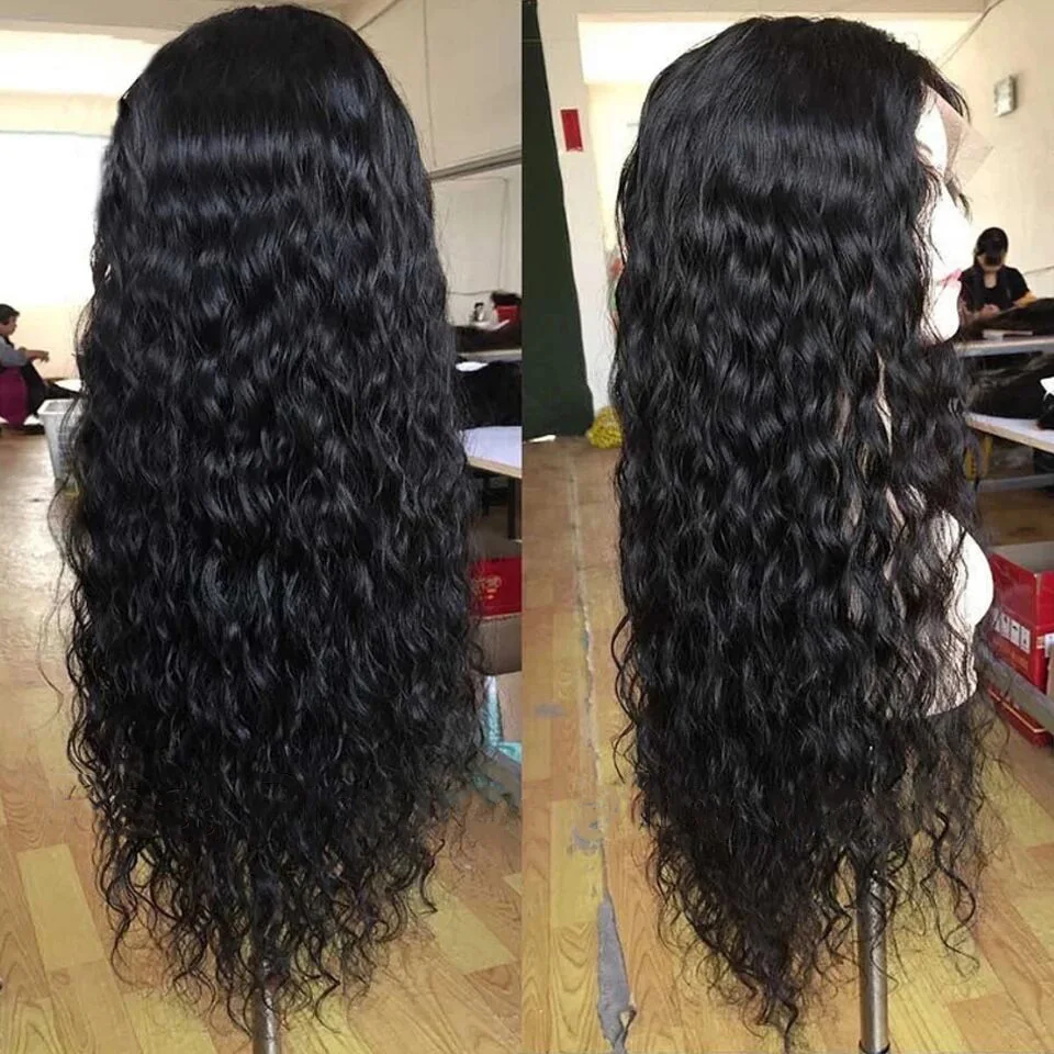 

Long Curly T-Part Lace Front Wig With Natural Hairline Human Hair Lace Wig For Black Women Daily Natural Black Women Wig