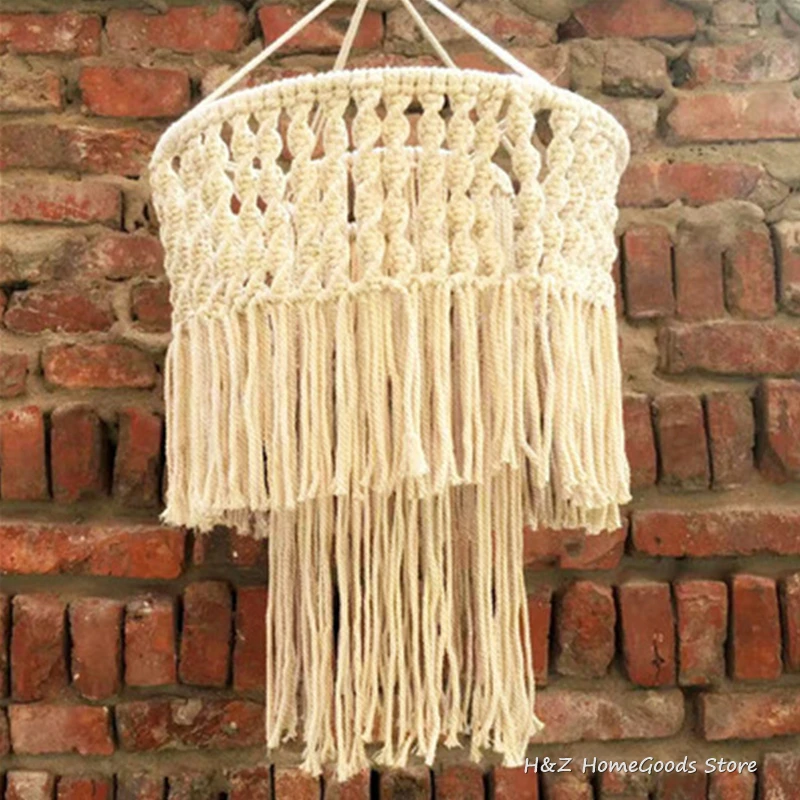 Люстра в стиле Ins Северной Европы богемный Плетеный абажур ручной работы