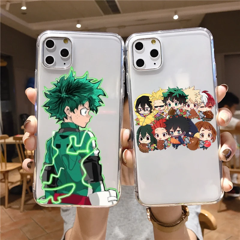 Чехол с героями аниме Моя геройская Академия deku bakugou Boku no Hero Академия для iphone 11 12 13 14 Pro Mini 8 7 Plus X MAX SE XR Fundas Coque